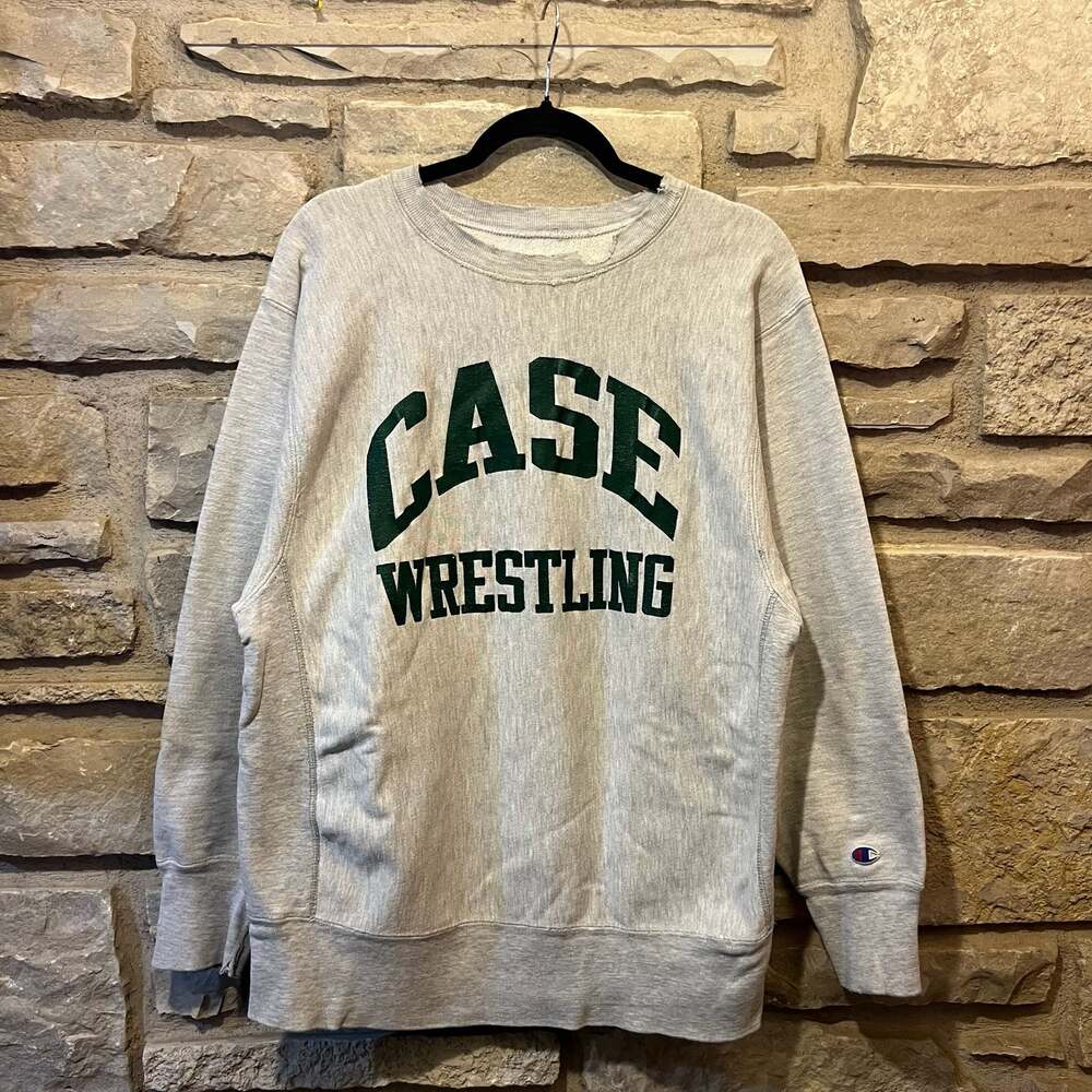 Vintage 90s Champion Reverse Weave Case Wrestling Crewneck Sweatshirt